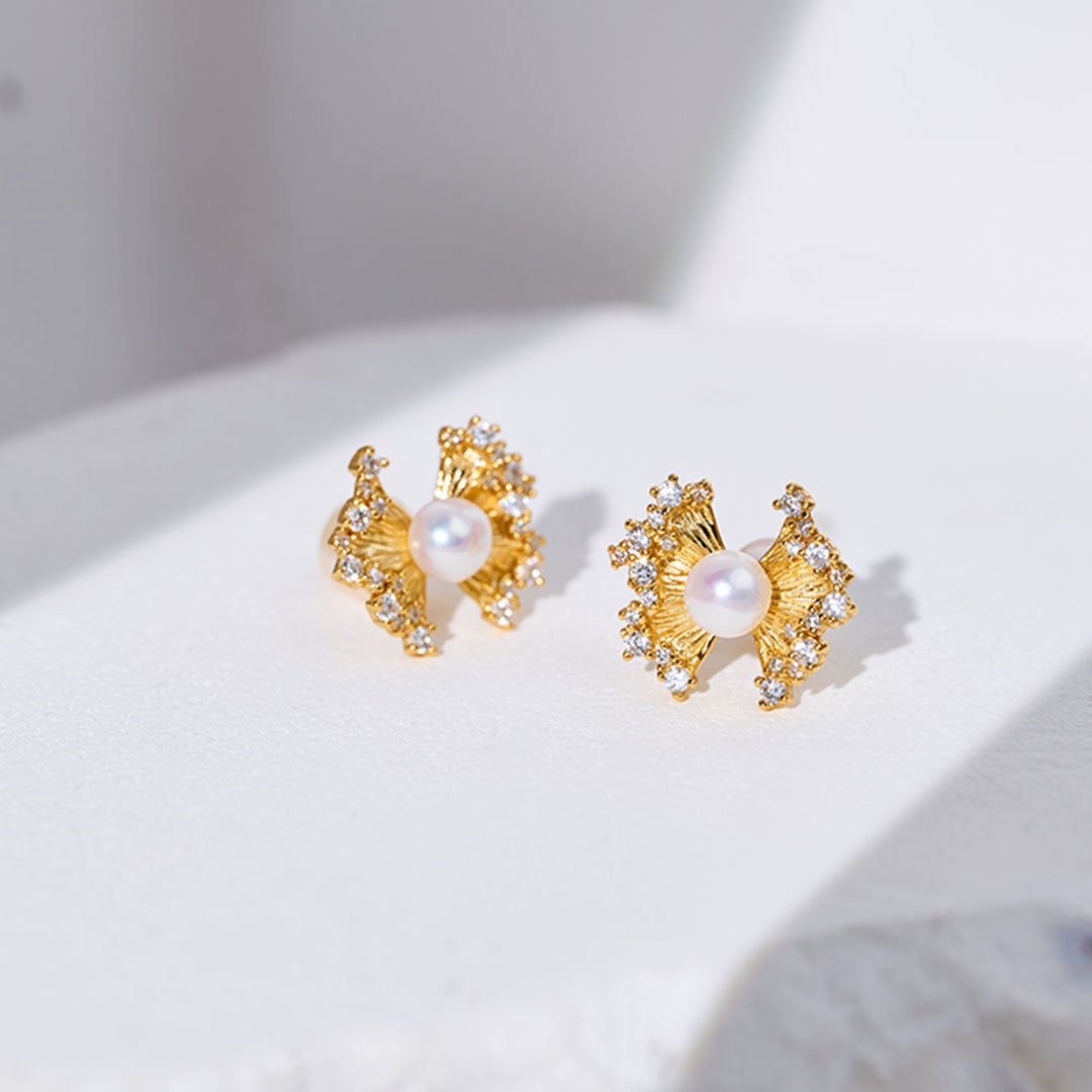 Boucles d'oreilles en perles d'eau douce WE01002 | RIBBON