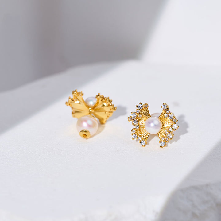 Boucles d'oreilles en perles d'eau douce WE01002 | RIBBON