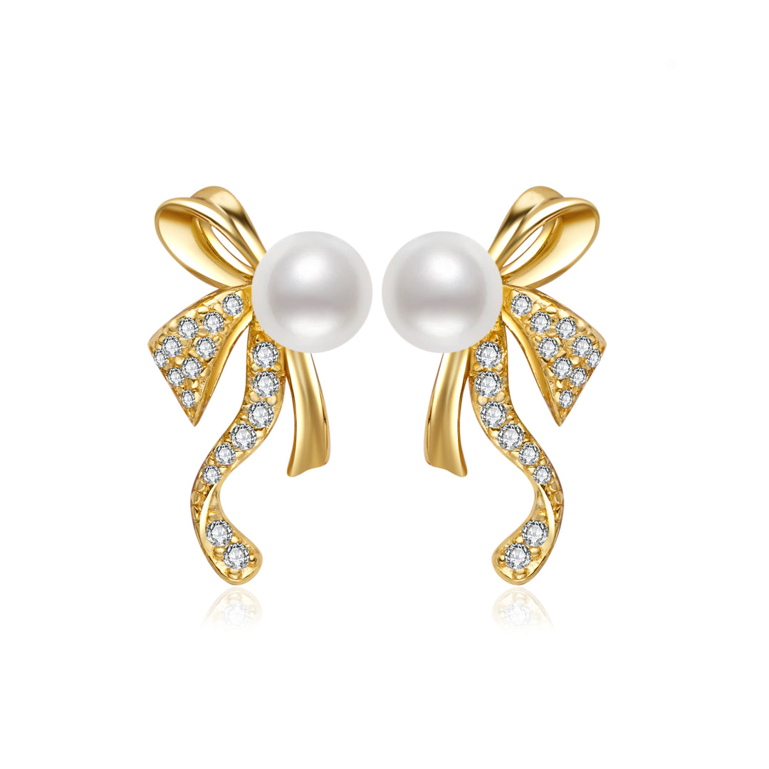 Top Grade Freshwater Pearl Earrings WE01003 | RIBBON