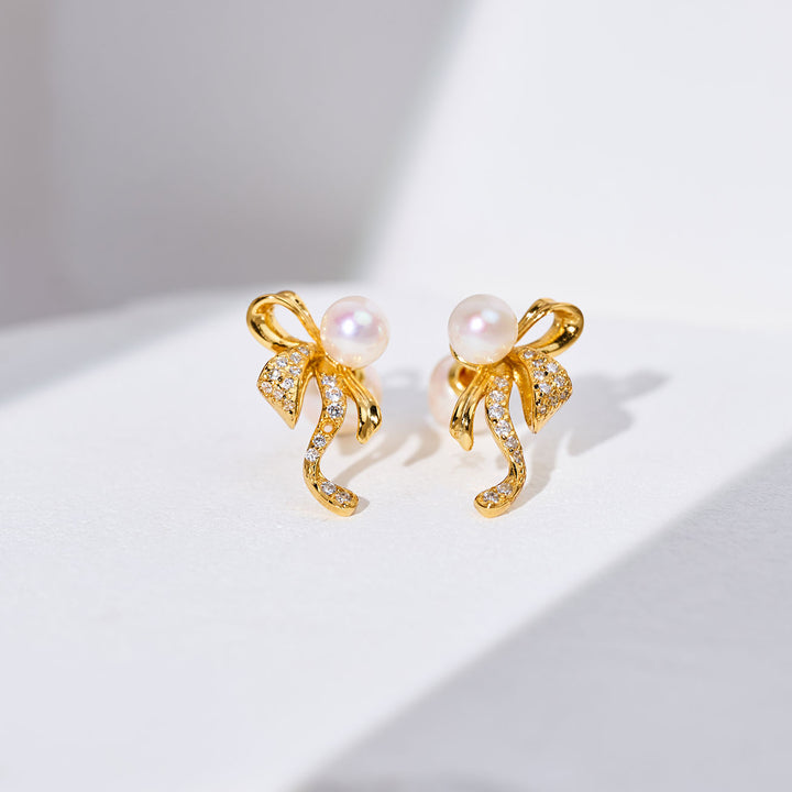 최고급 담수 진주 귀걸이 WE01003 | RIBBON