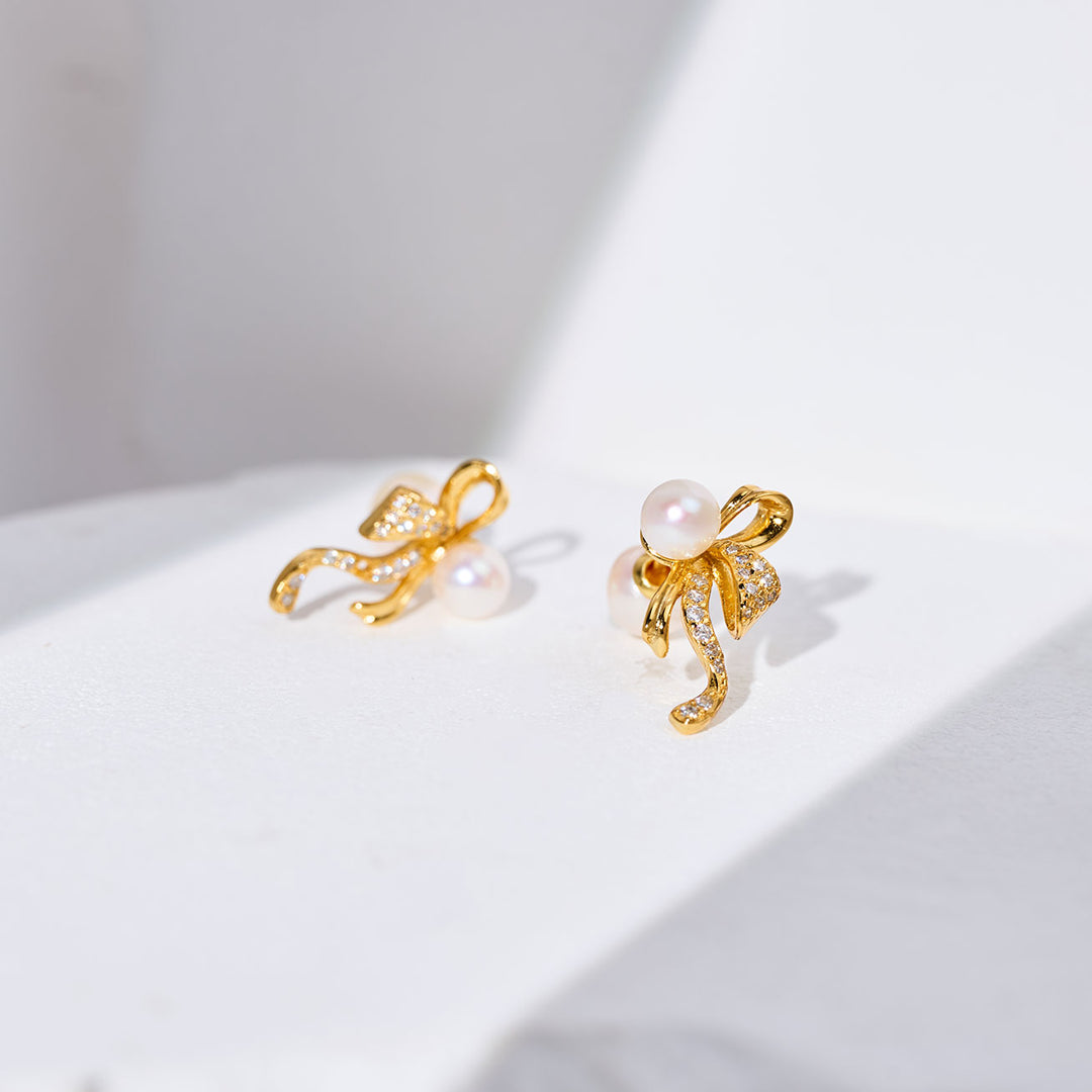 최고급 담수 진주 귀걸이 WE01003 | RIBBON