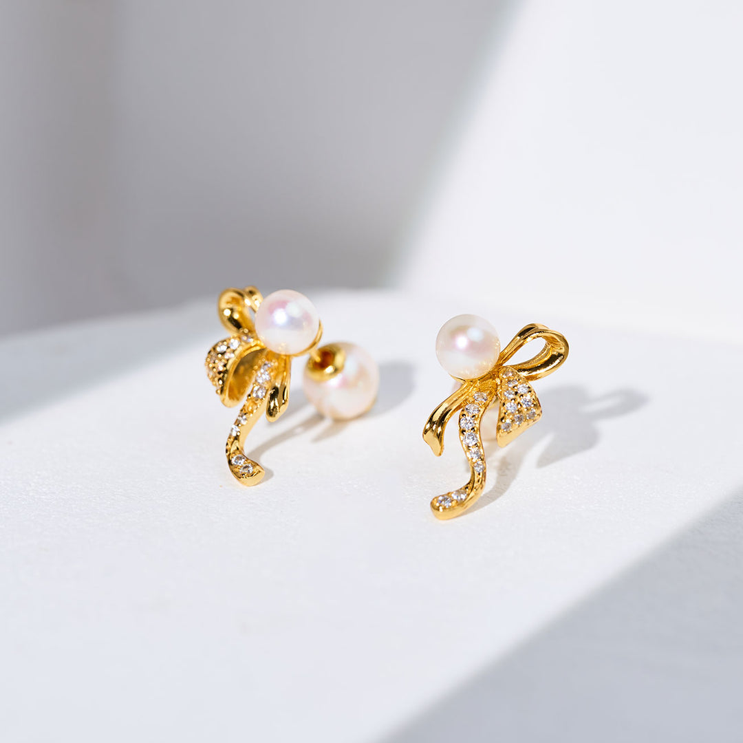 최고급 담수 진주 귀걸이 WE01003 | RIBBON