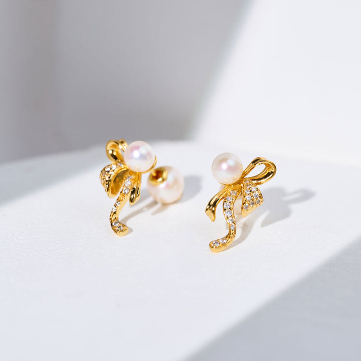 최고급 담수 진주 귀걸이 WE01003 | RIBBON