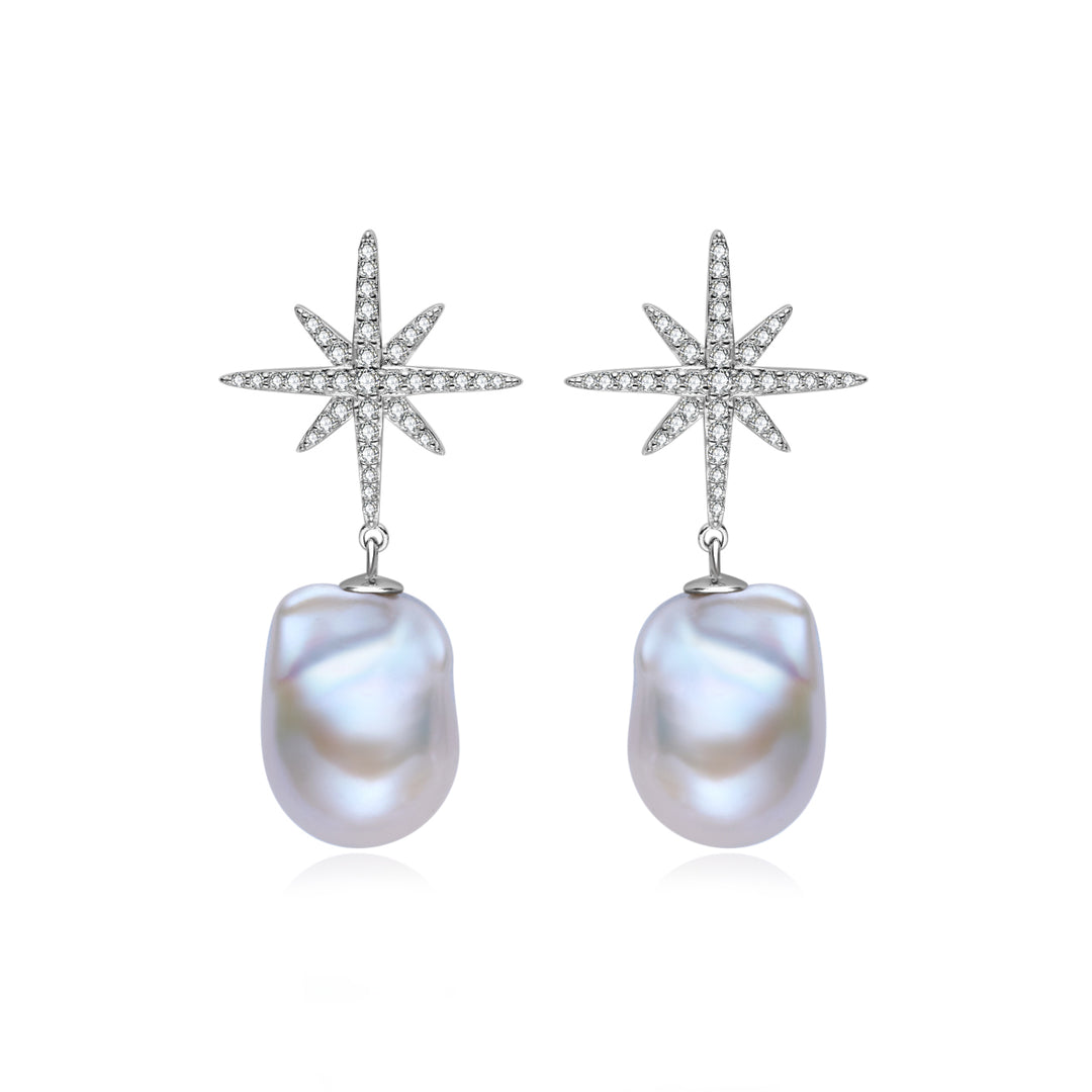 Elegante Süßwasser-Perlenohrringe WE01005 | CELESTE