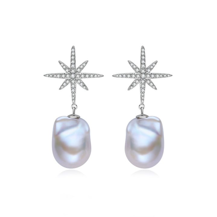 Elegante Süßwasser-Perlenohrringe WE01005 | CELESTE