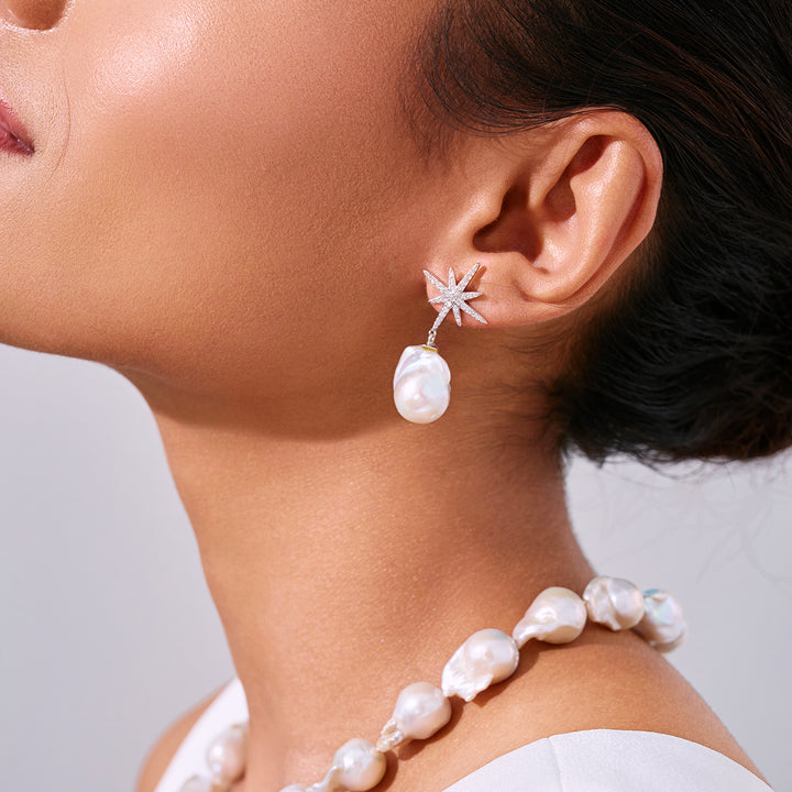 Elegant Freshwater Pearl Earrings WE01005 | CELESTE
