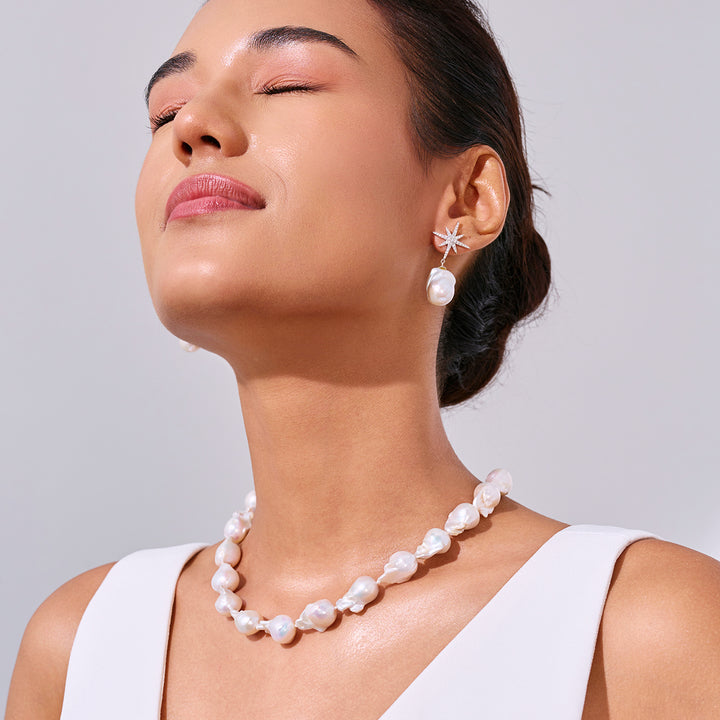 Elegant Freshwater Pearl Earrings WE01005 | CELESTE