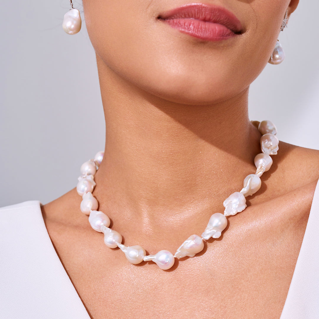 Kalung Mutiara Baroque WN00505 | New Yorker