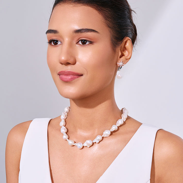 Kalung Mutiara Baroque WN00505 | New Yorker