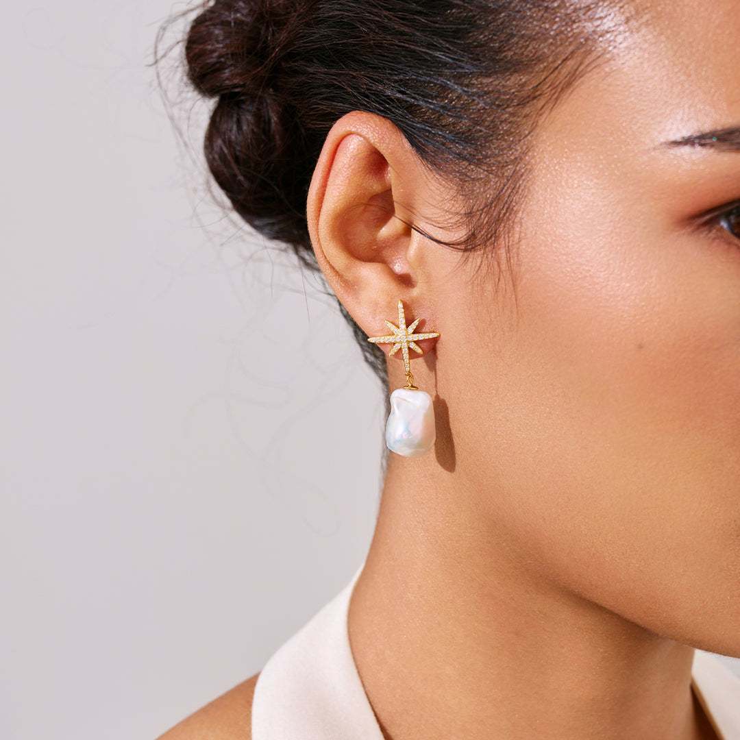 優雅淡水珍珠耳環 WE01006 | CELESTE