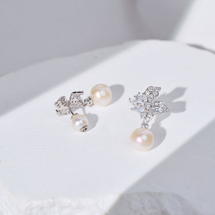 Boucles d'oreilles en perles d'eau douce de qualité supérieure WE01007 | GARDENS