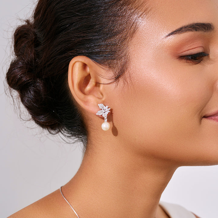 Boucles d'oreilles en perles d'eau douce de qualité supérieure WE01007 | GARDENS