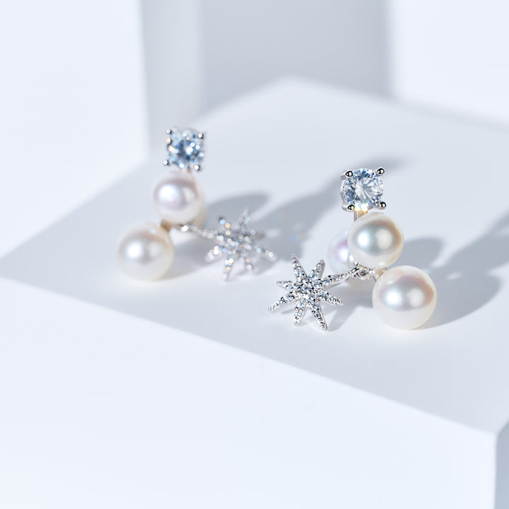 Elegant Freshwater Pearl Earrings WE01008 | CELESTE