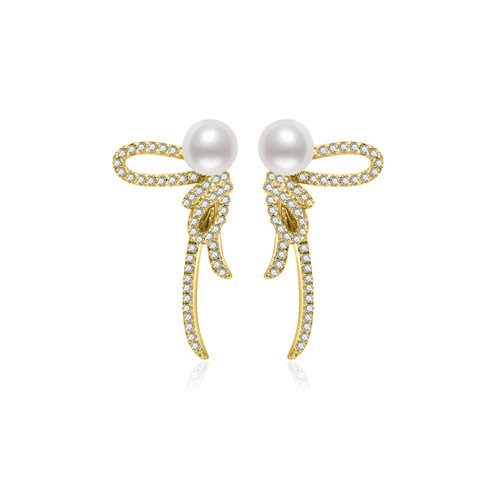 Pendientes de perla de agua dulce WE01010 | RIBBON