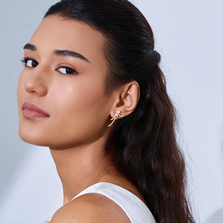 Süßwasserperlenohrringe WE01010 | RIBBON