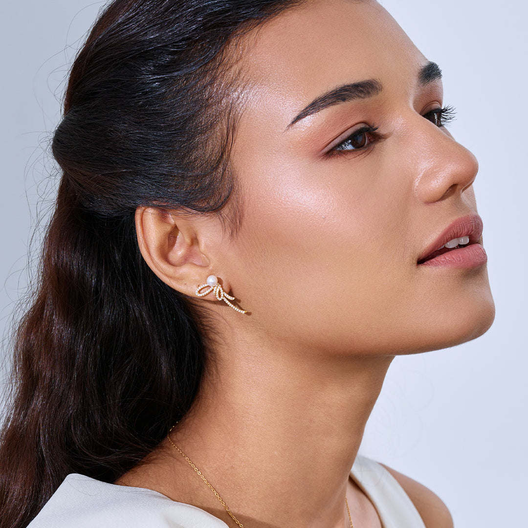 Süßwasserperlenohrringe WE01010 | RIBBON