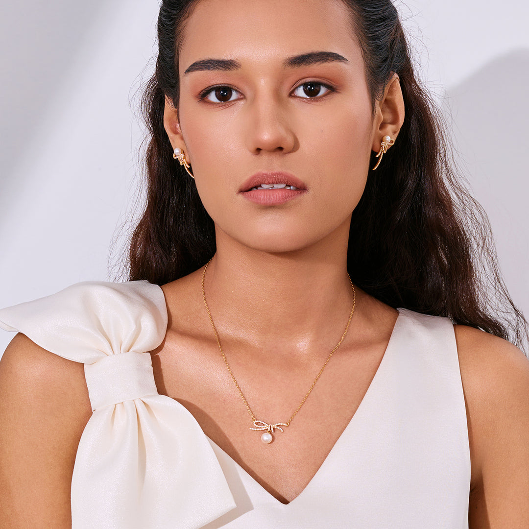 Collar de perlas de agua dulce WN00852 | RIBBON