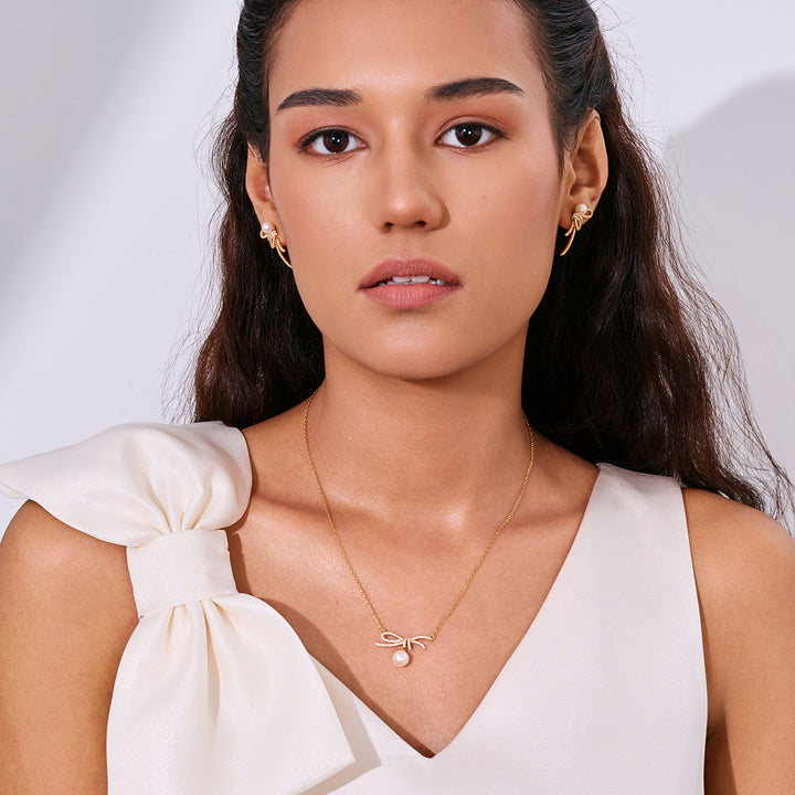 Collar de perlas de agua dulce WN00852 | RIBBON