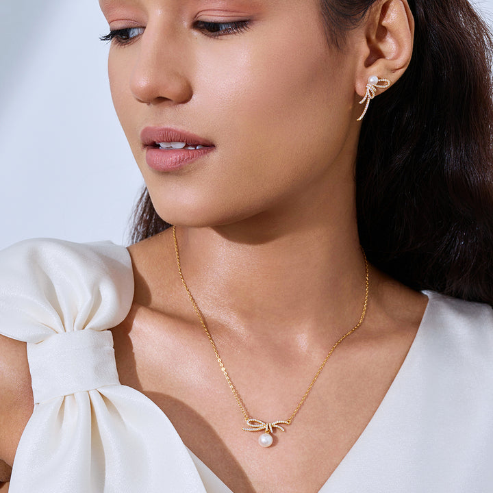 عقد لؤلؤ ماء عذب WN00852 | RIBBON