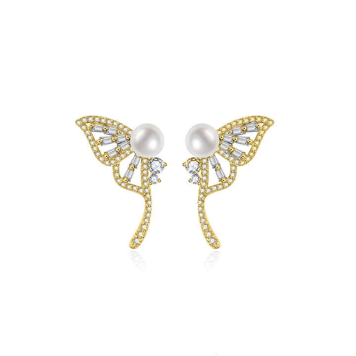 Top Grade Freshwater Pearl Earrings WE01011 | BUTTERFLY