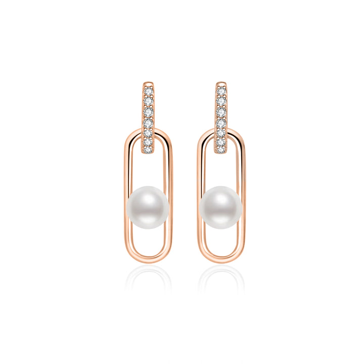 Boucles d'oreilles en perles d'eau douce de qualité supérieure WE01013 | CONNECT