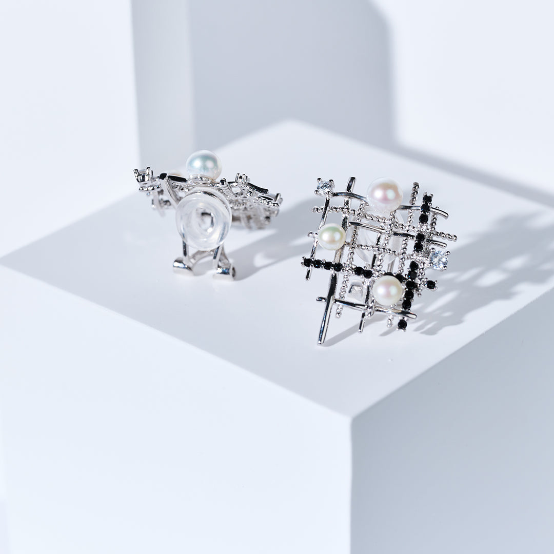 أقراط لؤلؤ المياه العذبة عالية الجودة WE01015 | تويد