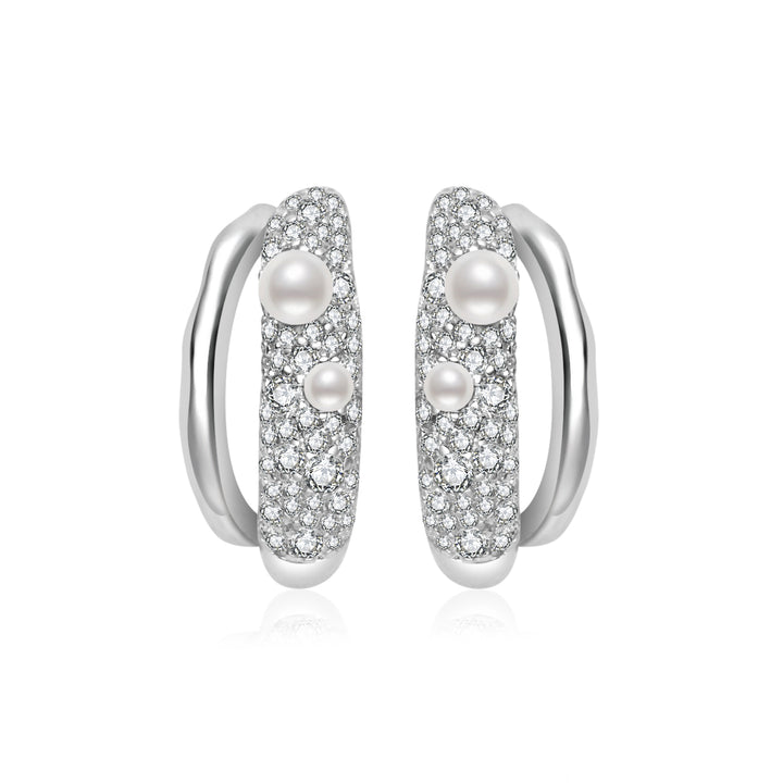 Boucles d'oreilles en perles d'eau douce de qualité supérieure WE01019 | SANDS