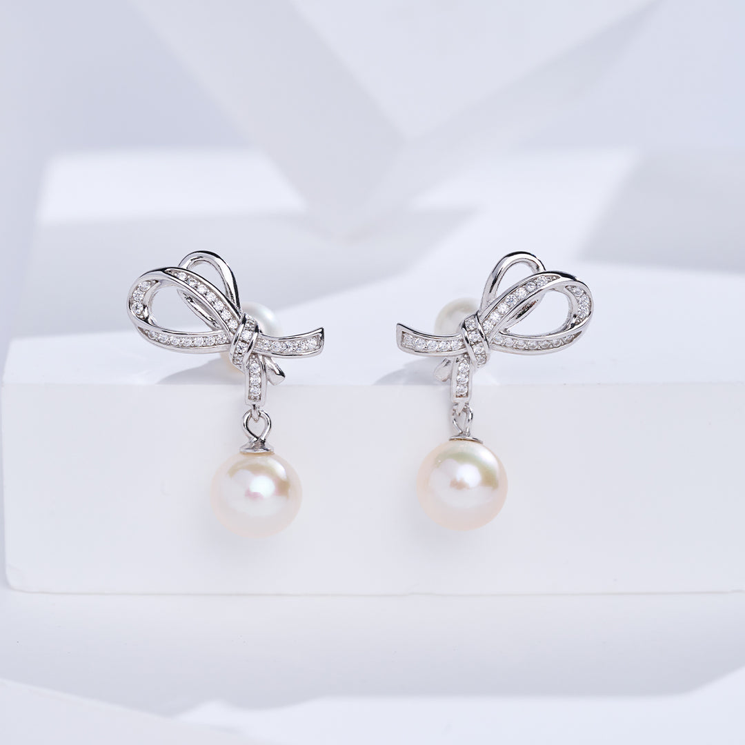 Anting Mutiara Air Tawar Gred Atas WE01024 | RIBBON