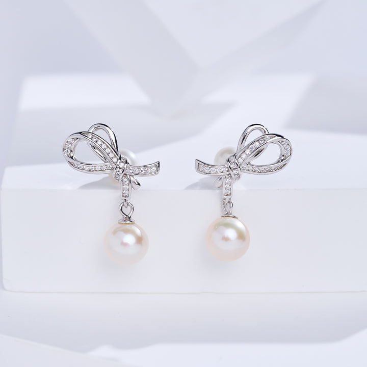 Anting Mutiara Air Tawar Gred Atas WE01024 | RIBBON