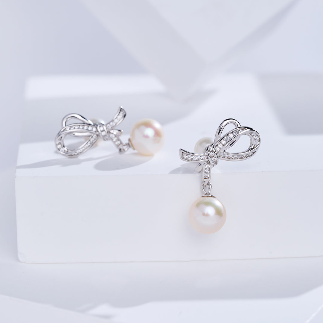 Anting Mutiara Air Tawar Gred Atas WE01024 | RIBBON