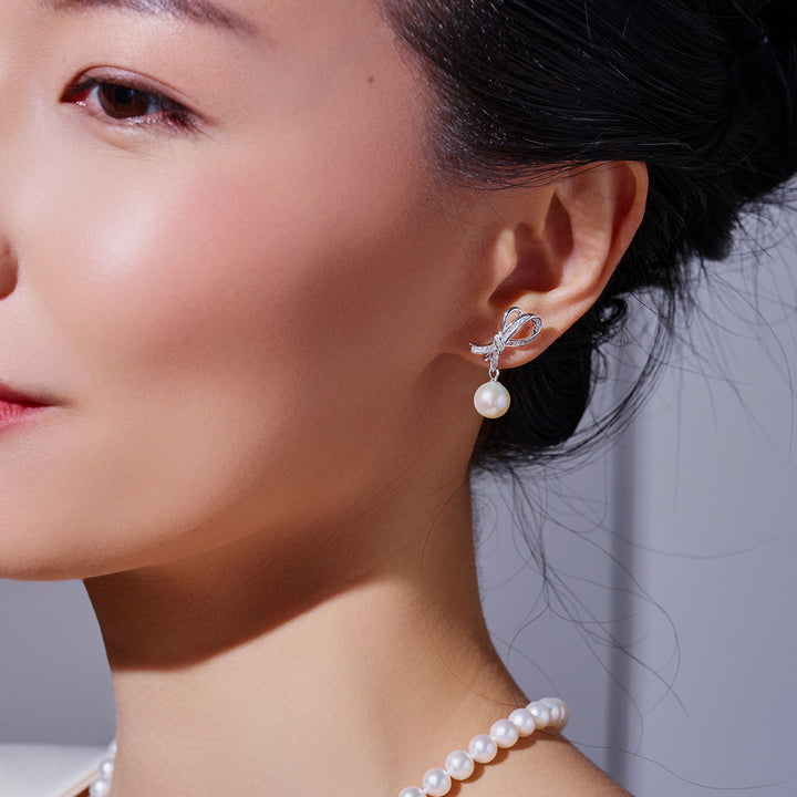 Orecchini con Perle d'Acqua Dolce di Prima Qualità WE01024 | RIBBON