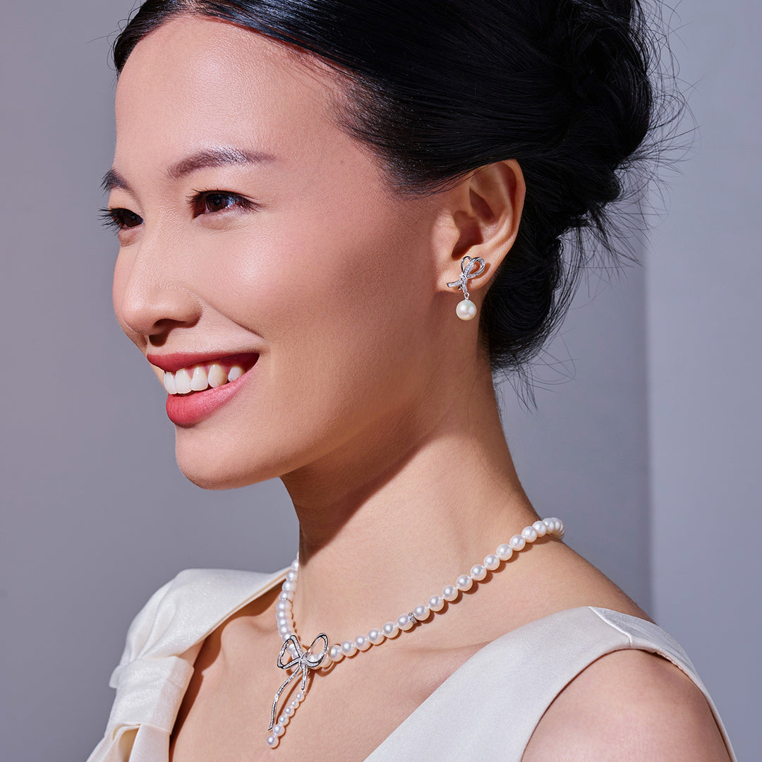 Orecchini con Perle d'Acqua Dolce di Prima Qualità WE01024 | RIBBON