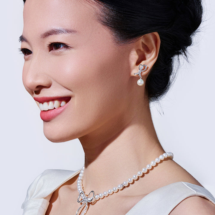 顶级淡水珍珠耳环 WE01024 | RIBBON