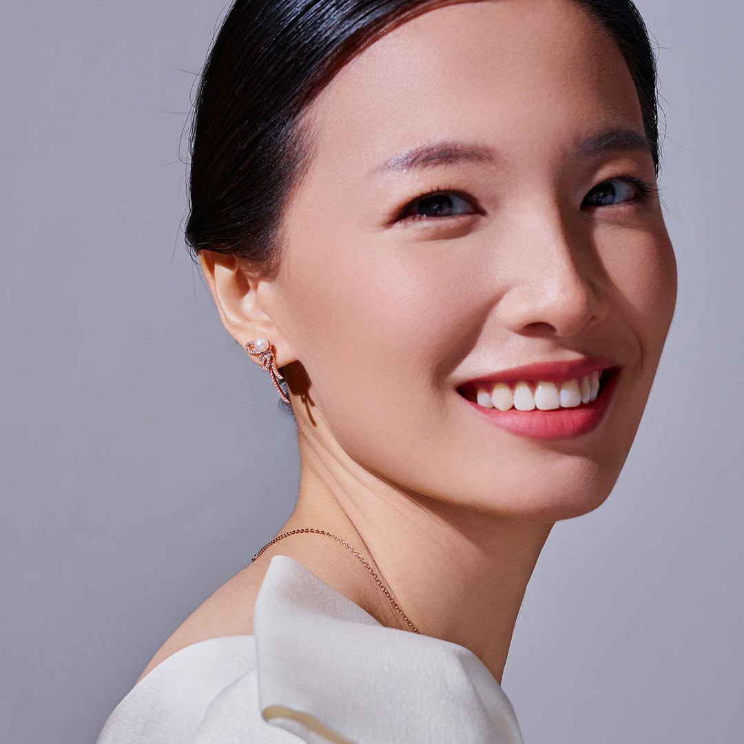 Orecchini con Perle d'Acqua Dolce di Prima Qualità WE01025 | RIBBON