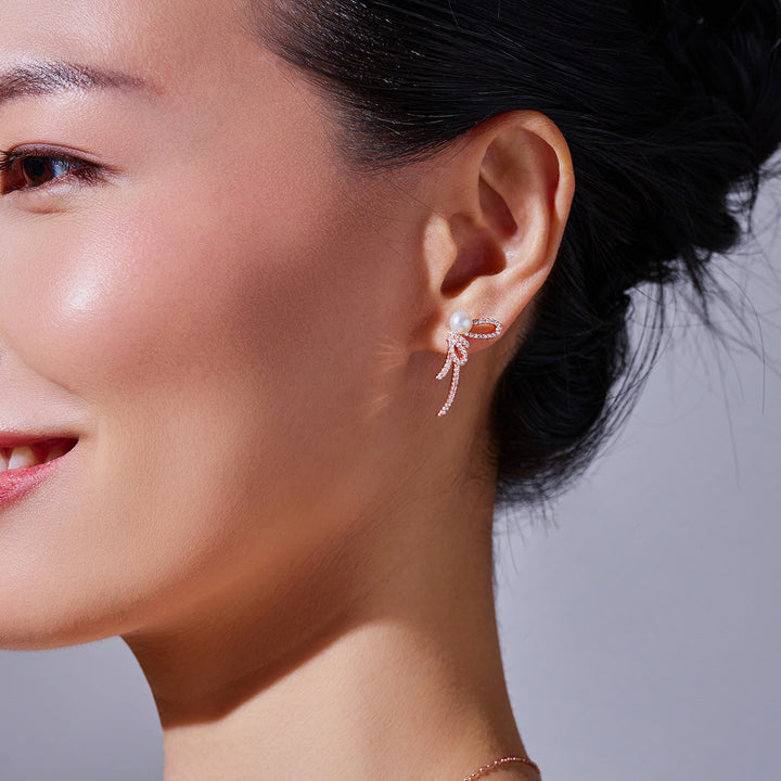 Orecchini con Perle d'Acqua Dolce di Prima Qualità WE01025 | RIBBON