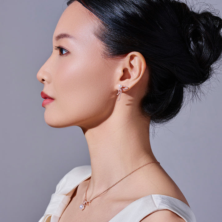 Orecchini con Perle d'Acqua Dolce di Prima Qualità WE01025 | RIBBON