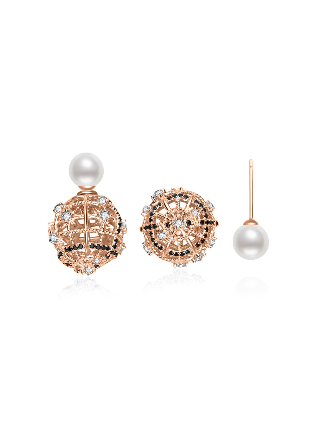 Boucles d'oreilles en perles d'eau douce de qualité supérieure WE01026 | TWEED