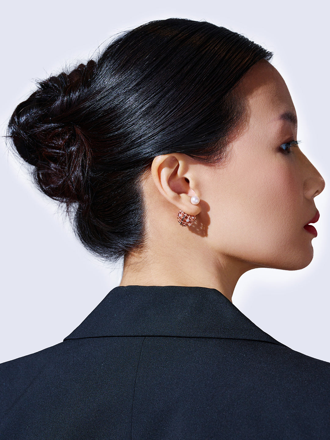 Boucles d'oreilles en perles d'eau douce de qualité supérieure WE01026 | TWEED