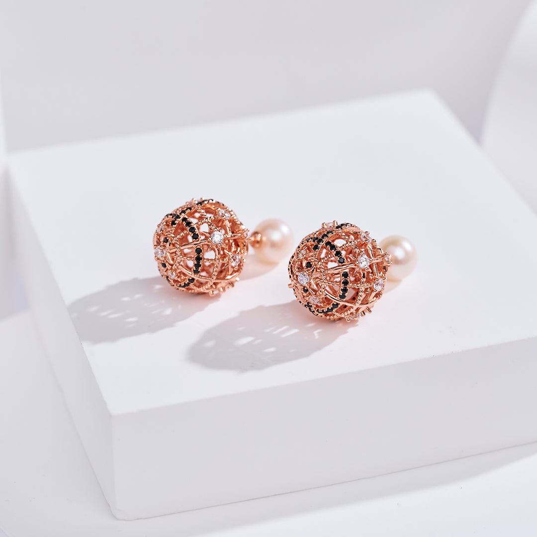 Anting Mutiara Air Tawar Gred Atas WE01026 | TWEED