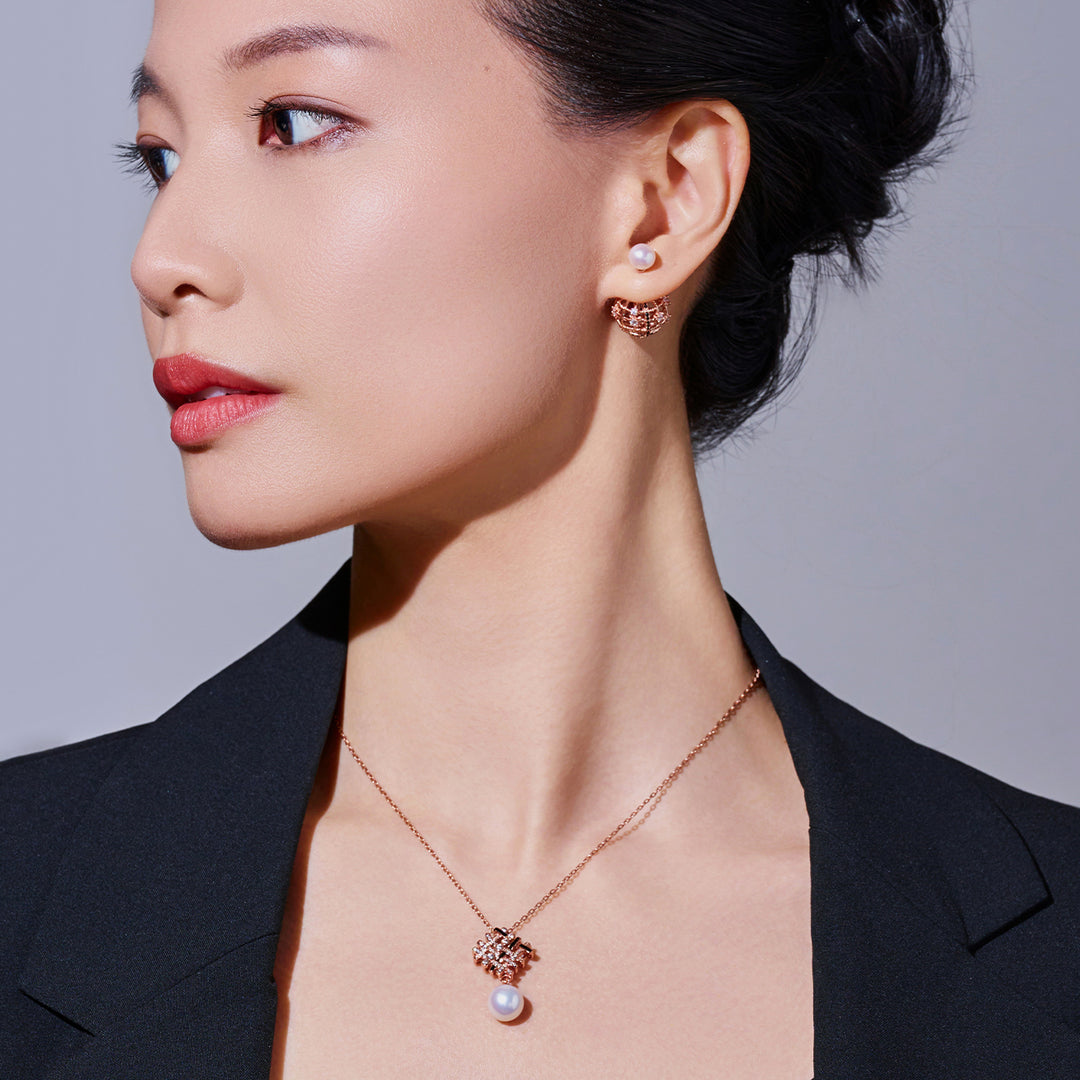 Ohrstecker mit Süßwasserperlen in Spitzenqualität WE01026 | TWEED