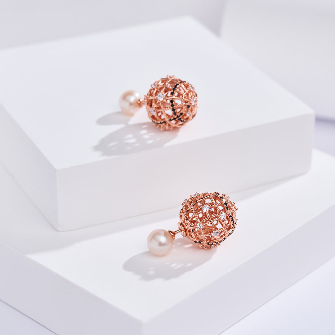 Anting Mutiara Air Tawar Gred Atas WE01026 | TWEED