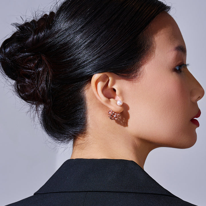 Ohrstecker mit Süßwasserperlen in Spitzenqualität WE01026 | TWEED