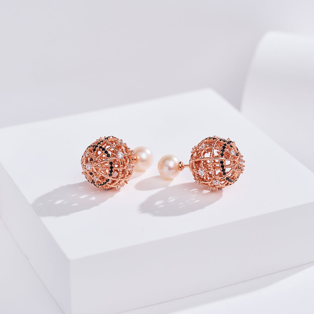 Anting Mutiara Air Tawar Gred Atas WE01026 | TWEED
