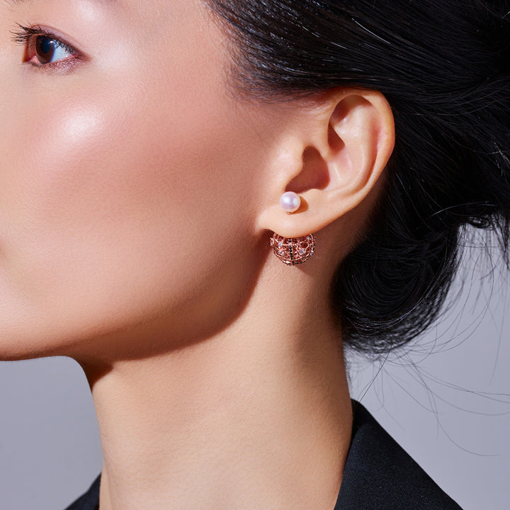 Ohrstecker mit Süßwasserperlen in Spitzenqualität WE01026 | TWEED