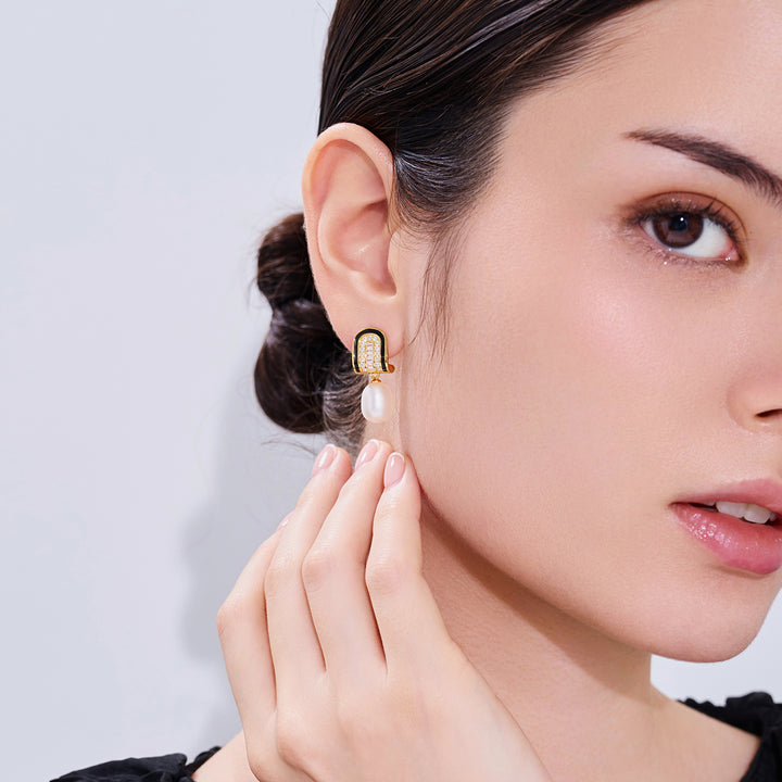 顶级淡水珍珠耳环 WE01028 | DECO