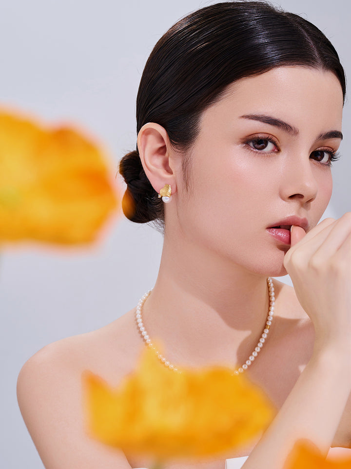 Orecchini con Perle d'Acqua Dolce di Prima Qualità WE01030 | LOVE
