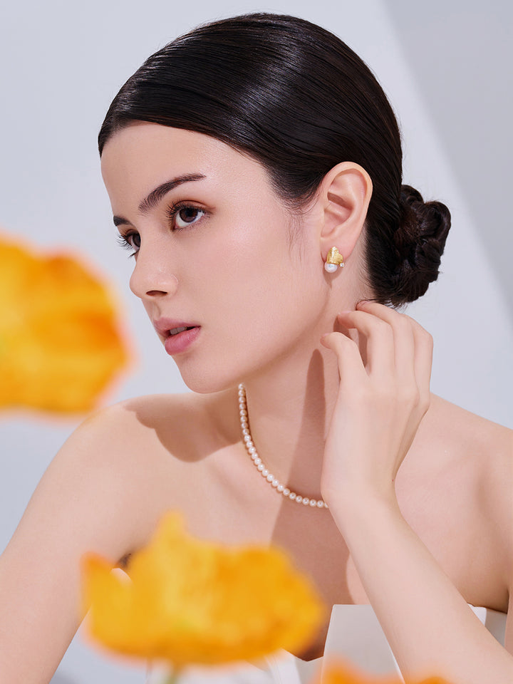 Orecchini con Perle d'Acqua Dolce di Prima Qualità WE01030 | LOVE