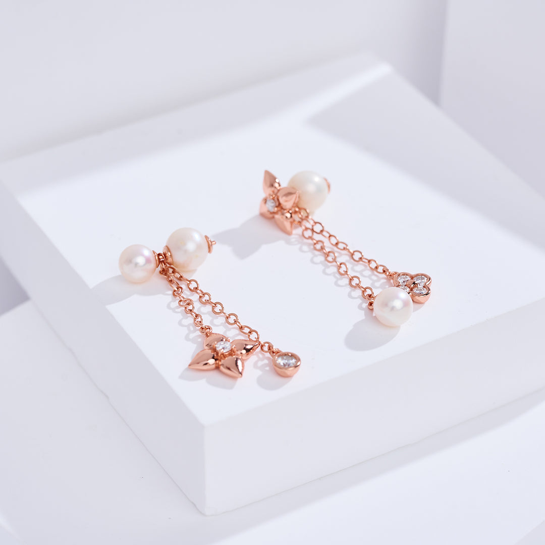 أقراط لؤلؤة مياه عذبة عالية الجودة WE01031 | بابل