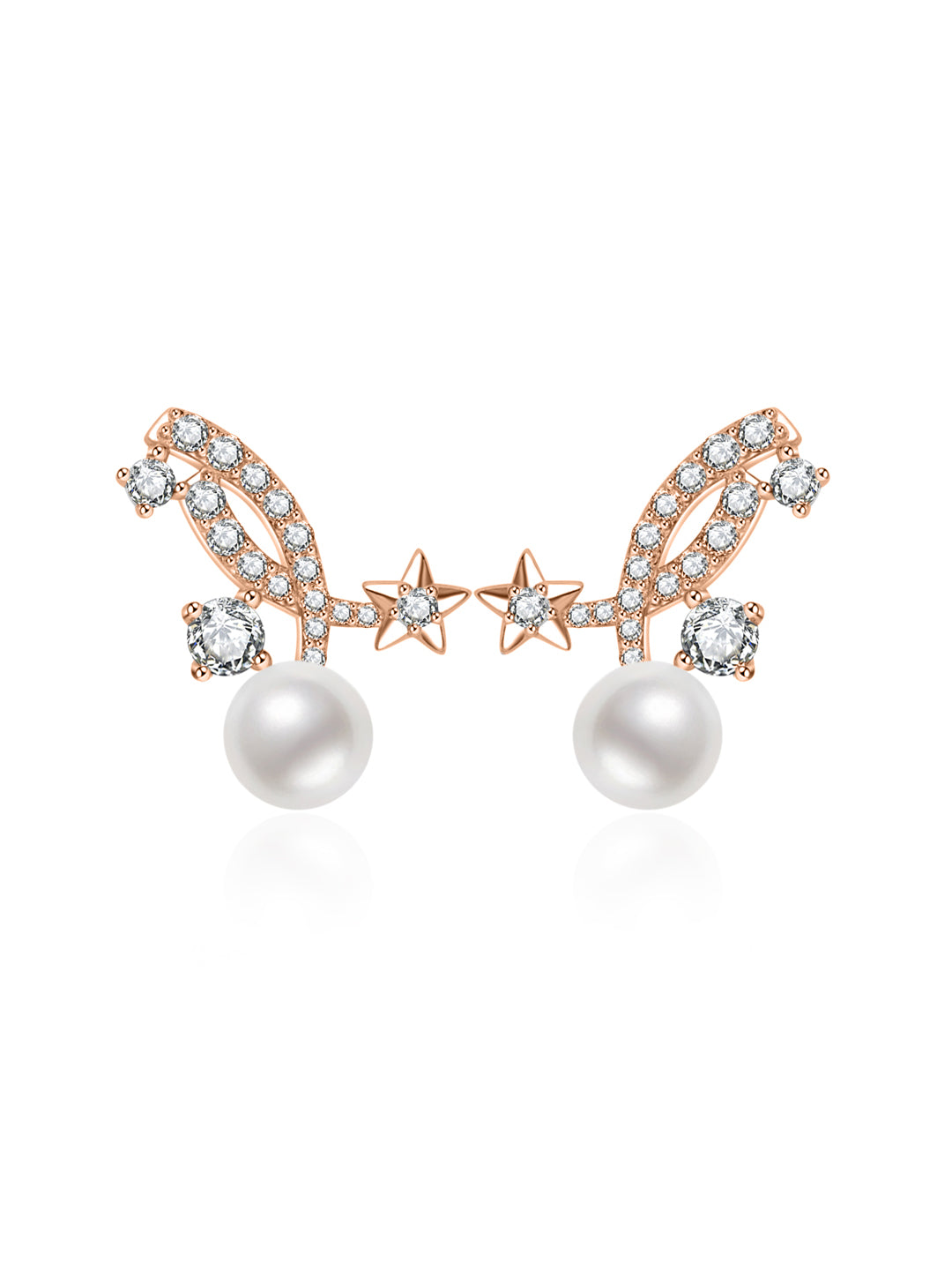 Boucles d'oreilles en perles d'eau douce de première qualité WE01032 | STARRY