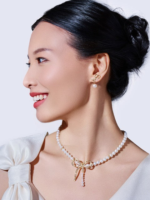 Anting Mutiara Air Tawar Gred Atas WE01038 | RIBBON